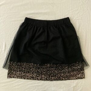Black sequined mini skirt XS